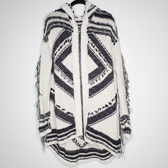 Free People Show Me the Way Fringe Boho Hooded - Picture 3 of 6